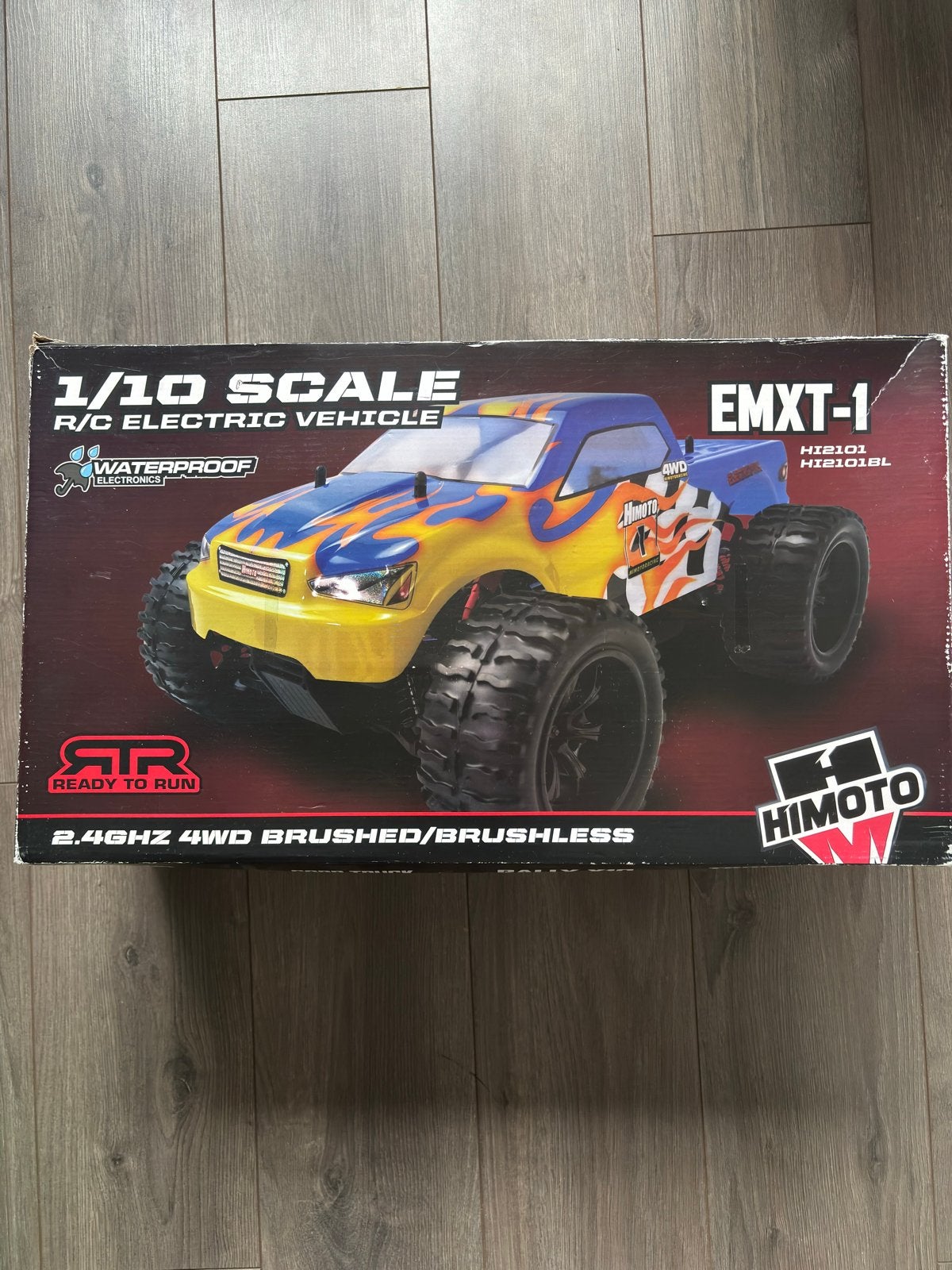 Himoto EMXT-1 1:10 RC Monstertruck RTR met extra's, Gebruikt, Auto offroad, Schaal 1:10, RTR (Ready to Run)
