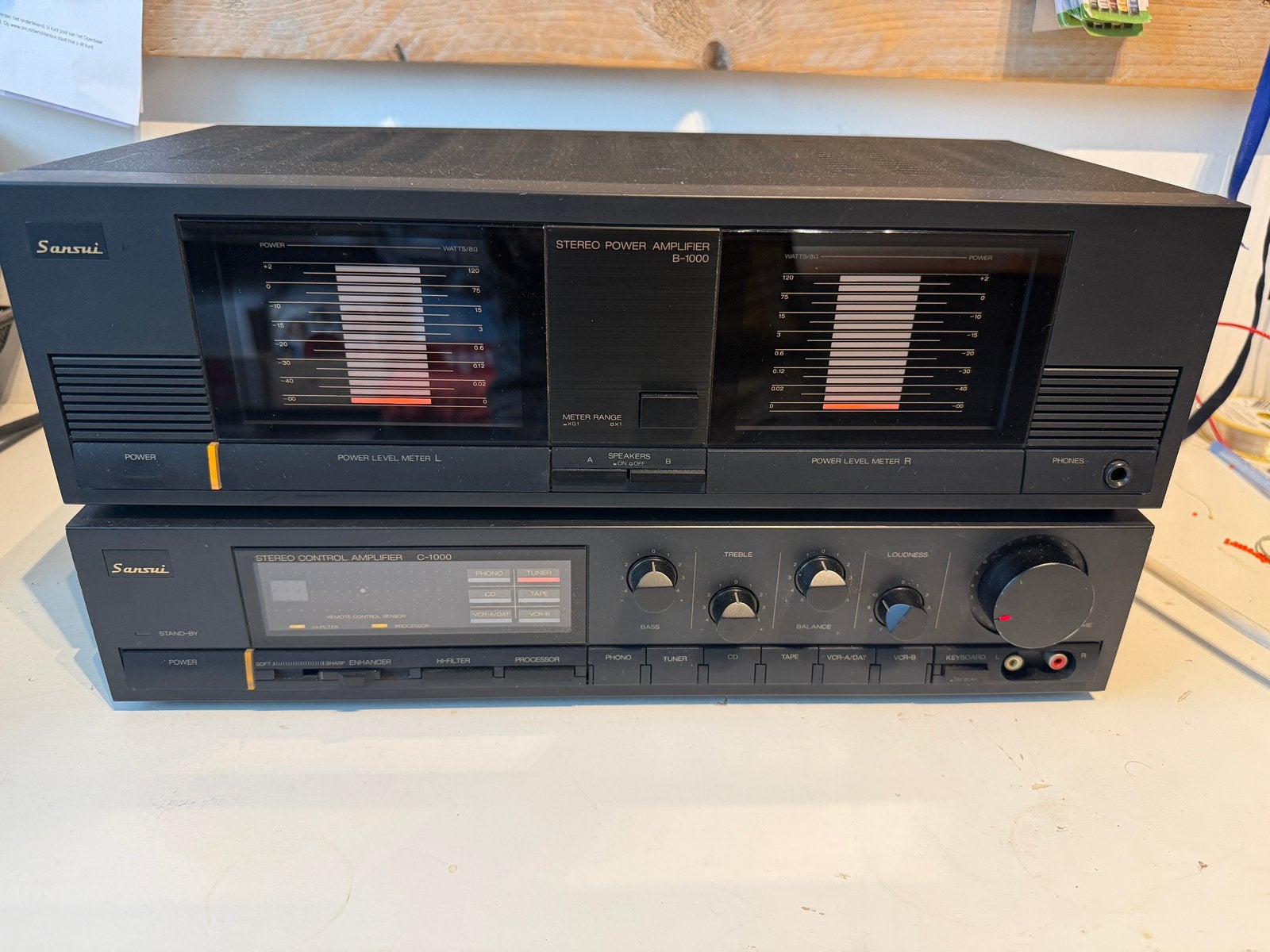 Sansui B-1000 eindversterker en C1000 voorversterker, Ophalen, Minder dan 60 watt, Overige merken