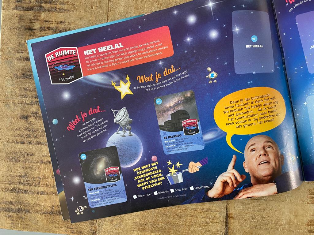 Album over ruimtevaart  André Kuipers 'Reis door de ruimte", Ophalen of Verzenden, Zo goed als nieuw, Plaatjesalbum