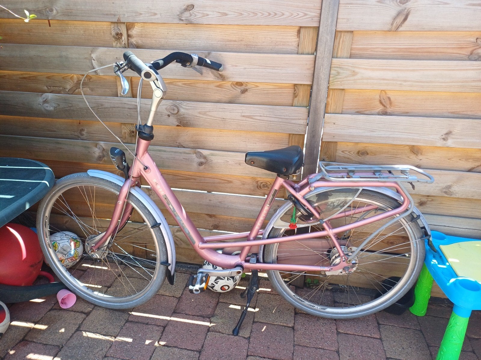 Roze Batavus Mambo damesfiets met lage instap, Ophalen, Velgrem, Batavus, 50 tot 53 cm