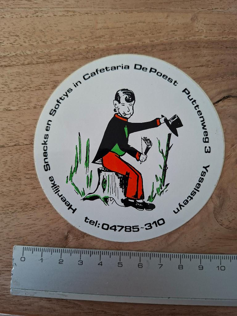 Sticker Ysselsteyn cafetaria, Ophalen of Verzenden, Zo goed als nieuw, Overige typen