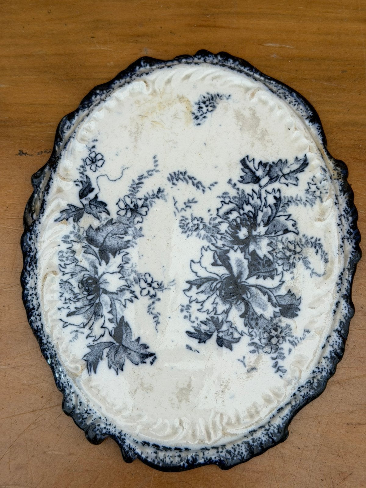 Oud porseleinen schildje, Ophalen of Verzenden