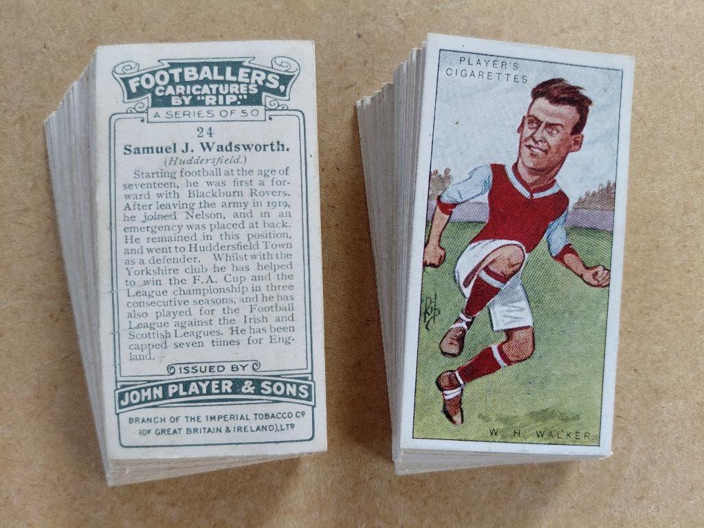 Footballers Caricatures by RIP compl. set 50 cigarette cards, Verzamelen, Sportartikelen en Voetbal, Ophalen, Buitenlandse clubs