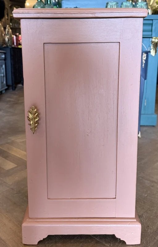 Vintage klein kastje, antiek nachtkastje oud halkastje VdlM, Antiek en Kunst, Ophalen