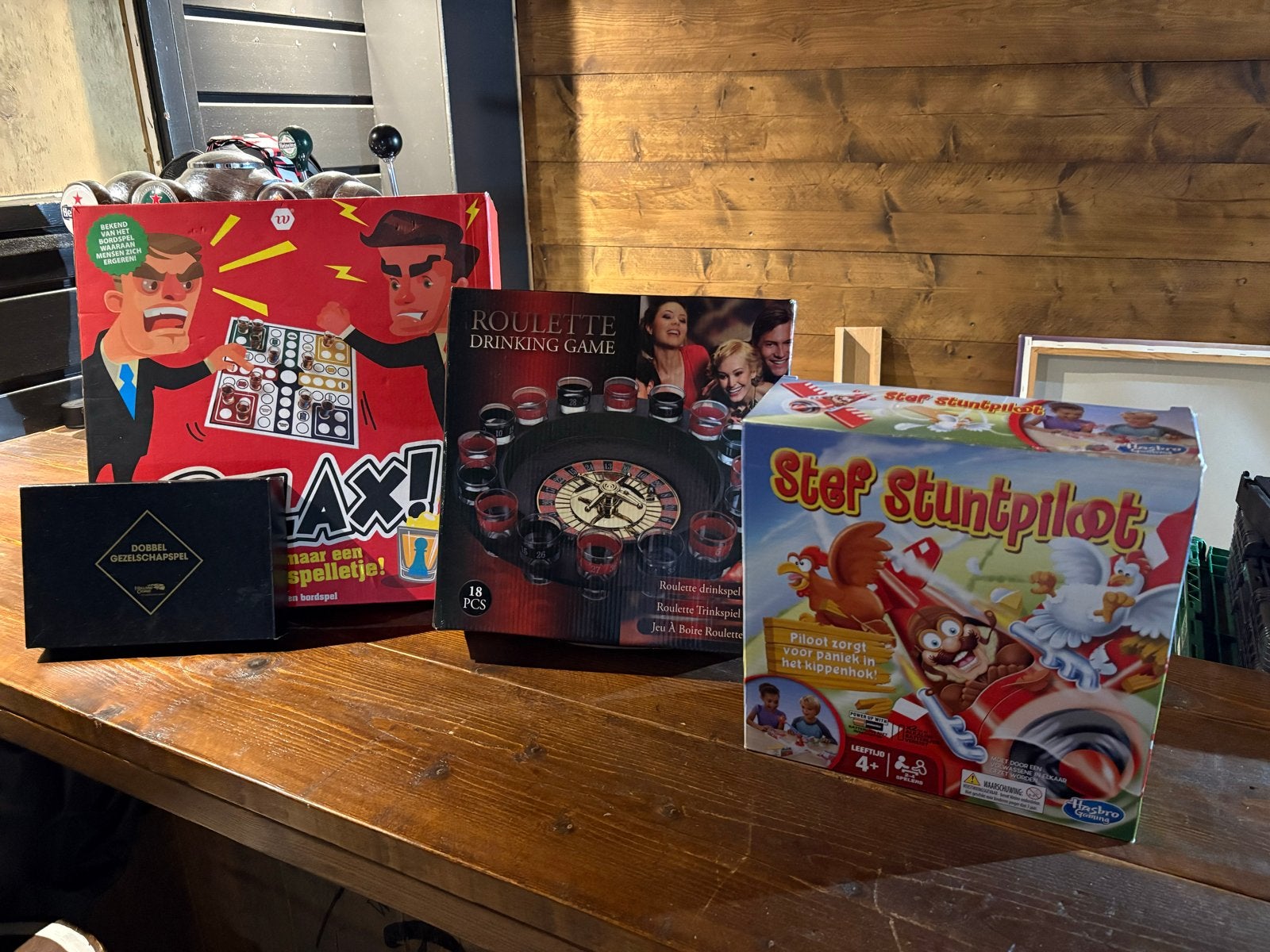 4 Gezelschapsspellen / Drankspellen - Los of als set, Een of twee spelers, Ophalen of Verzenden, Zo goed als nieuw