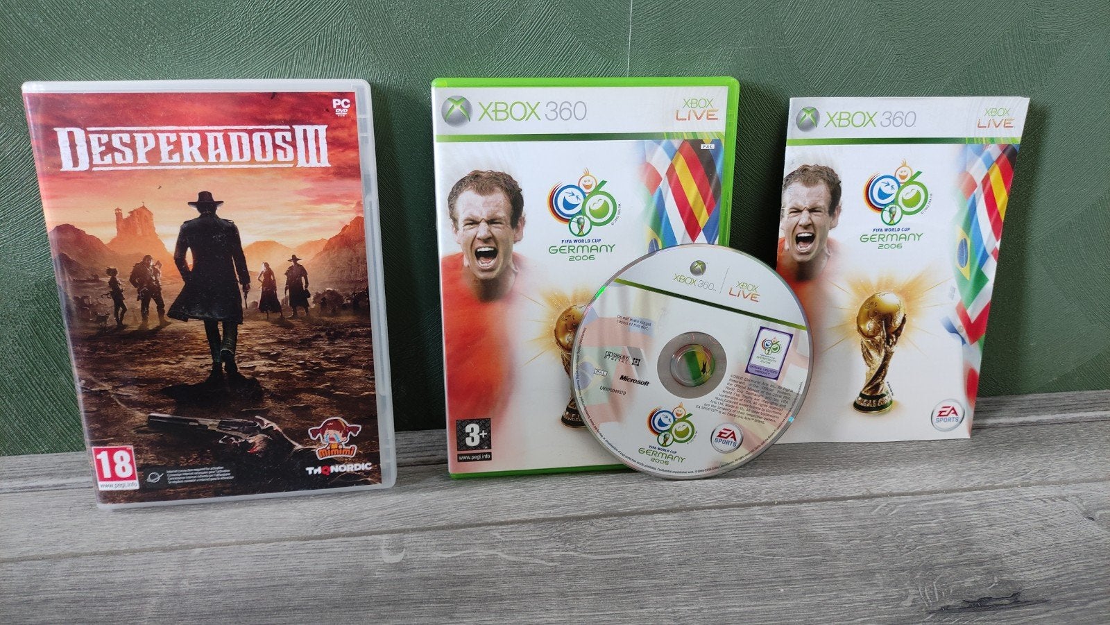 Fifa world cup Germany 2006 xbox 360 en gratis desperados 3, Spelcomputers en Games, Games | Xbox 360, Ophalen of Verzenden, Zo goed als nieuw
