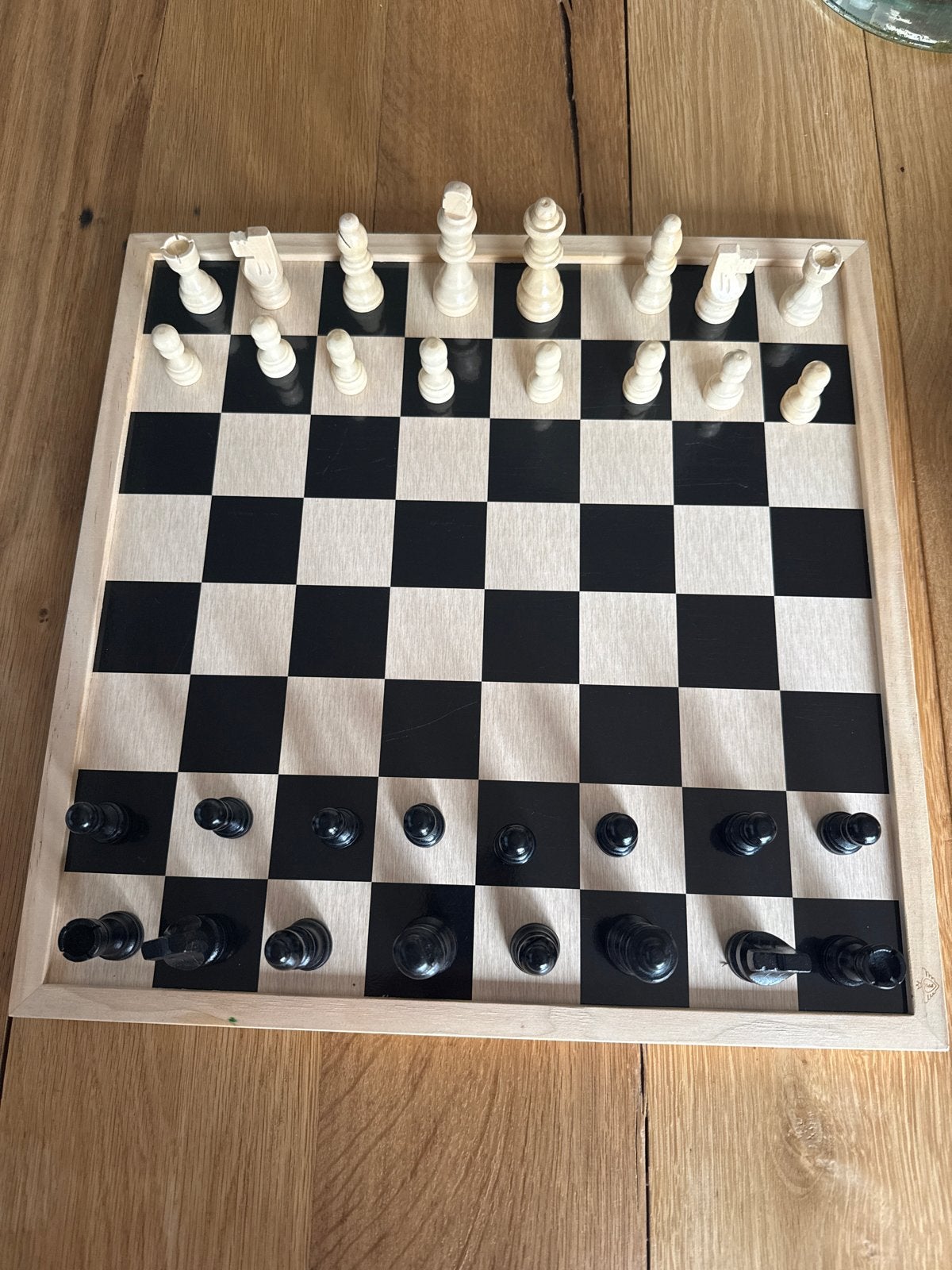 Houten schaakspel met opbergdoosje, Een of twee spelers, Ophalen, Gebruikt