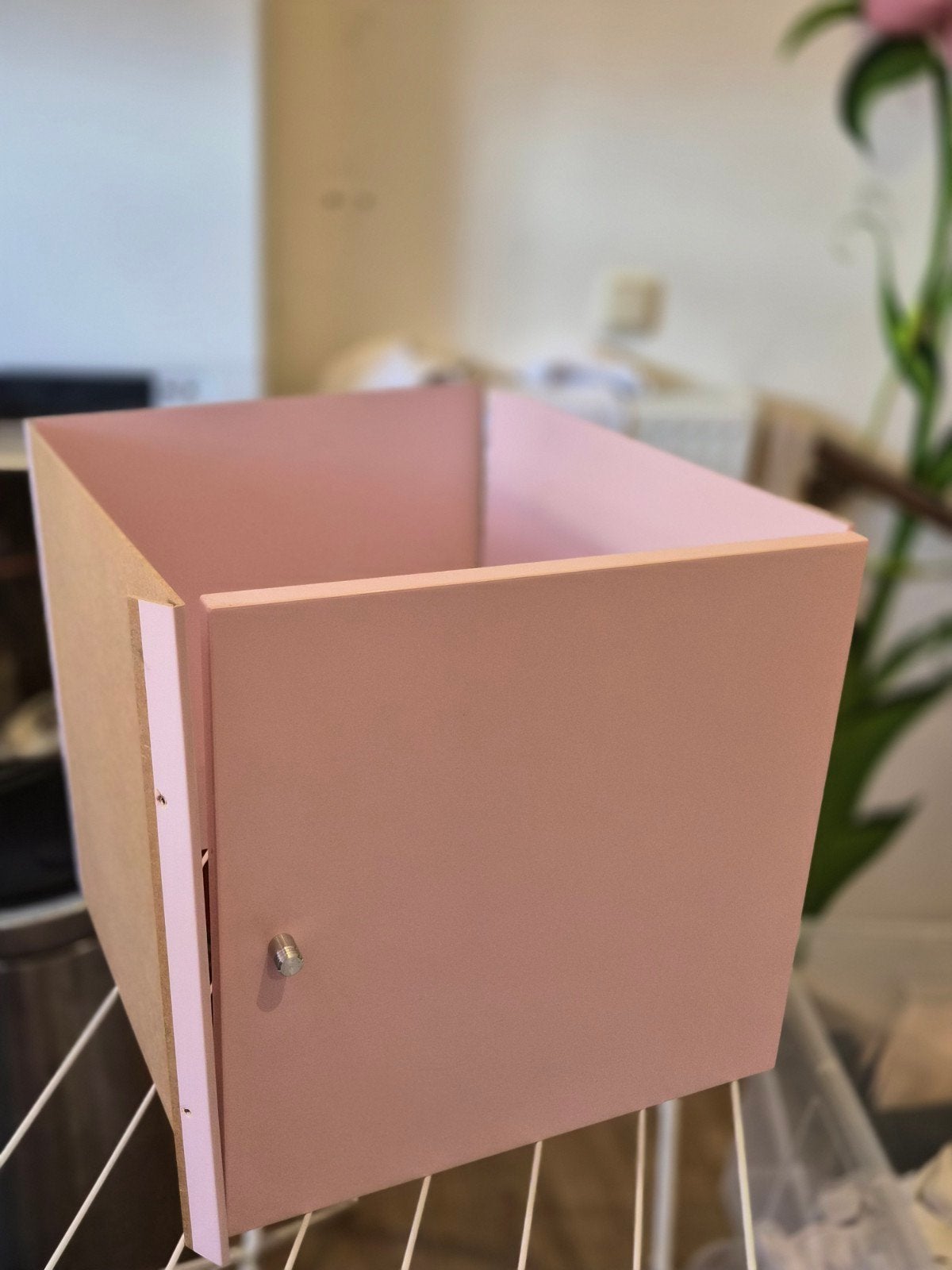 2x IKEA Kallax kast inzet zacht roze, Ophalen of Verzenden, Gebruikt
