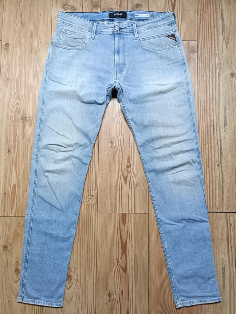Replay anbass stretch maat 33-34, Ophalen of Verzenden, Gedragen, Blauw, W33 - W34 (confectie 48/50)