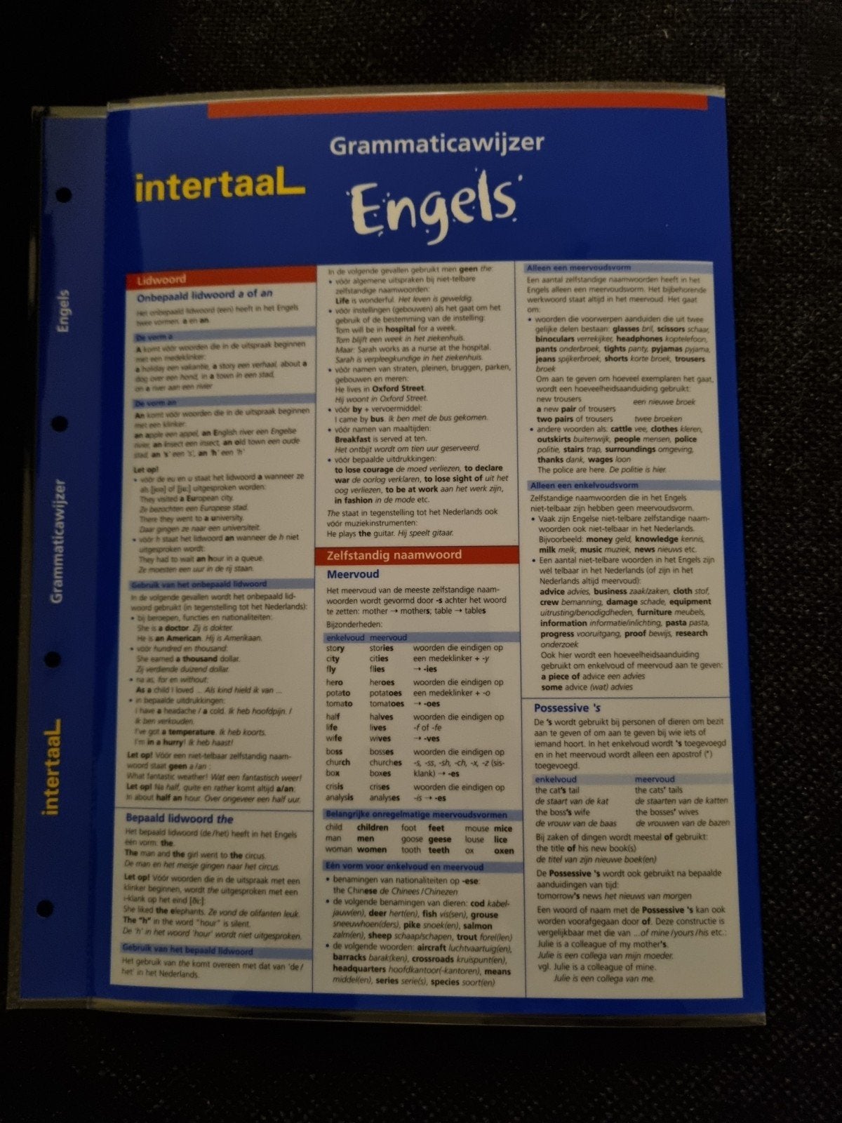 Grammaticawijzer Engels Intertaal, Ophalen of Verzenden, Nieuw
