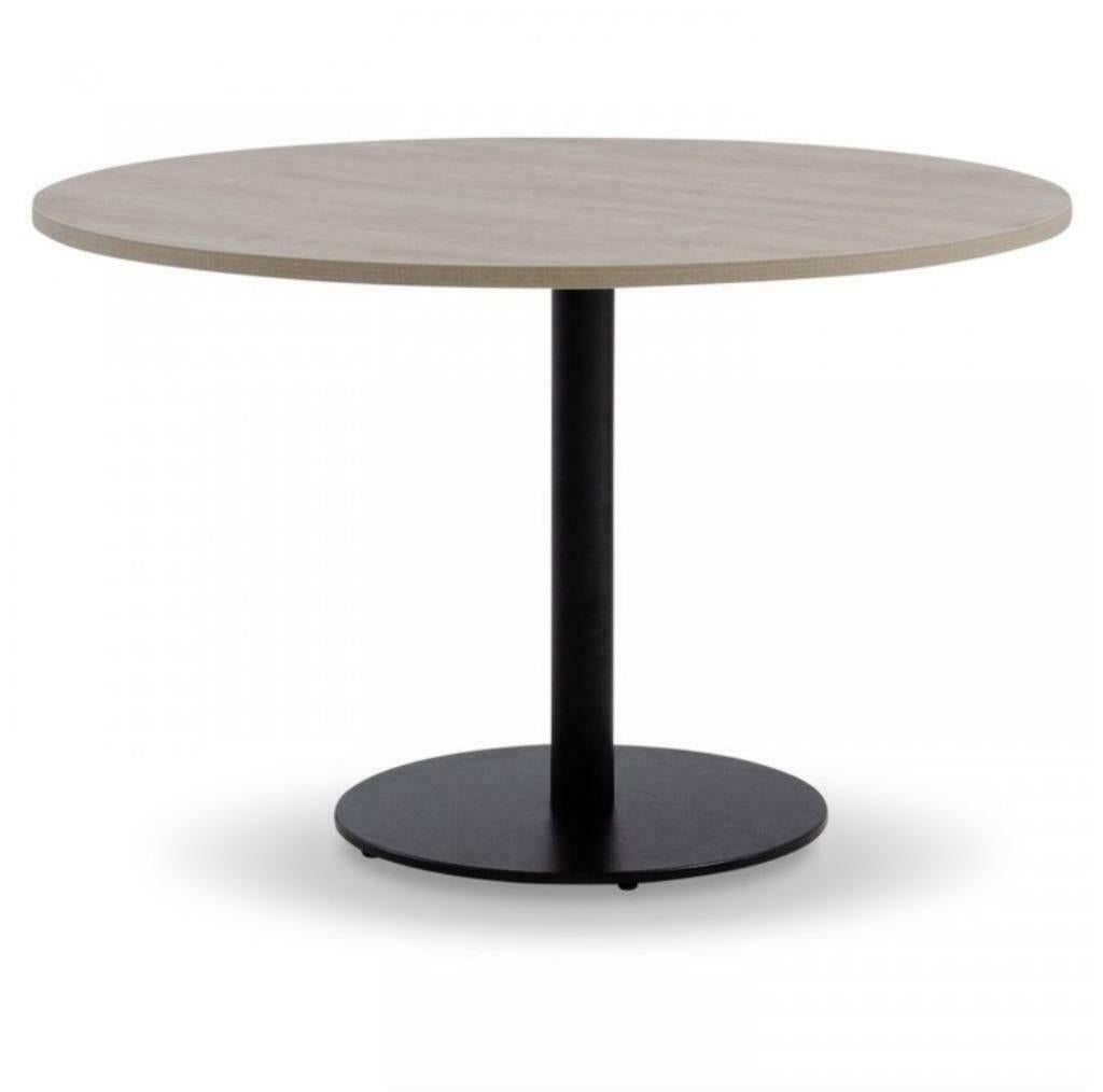26 x Vergadertafel, rond blad, zwarte trompetpoot, Ø 120 cm., Huis en Inrichting, Ophalen, Gebruikt