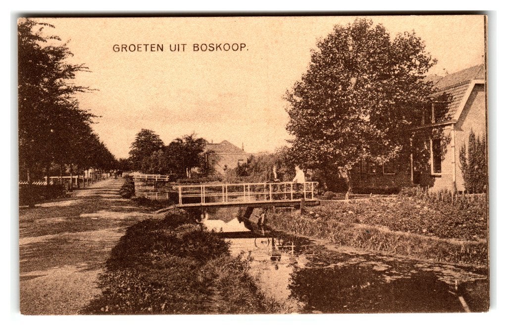 Boskoop, Groeten uit Boskoop, Verzenden, 1940 tot 1960, Ongelopen, Zuid-Holland