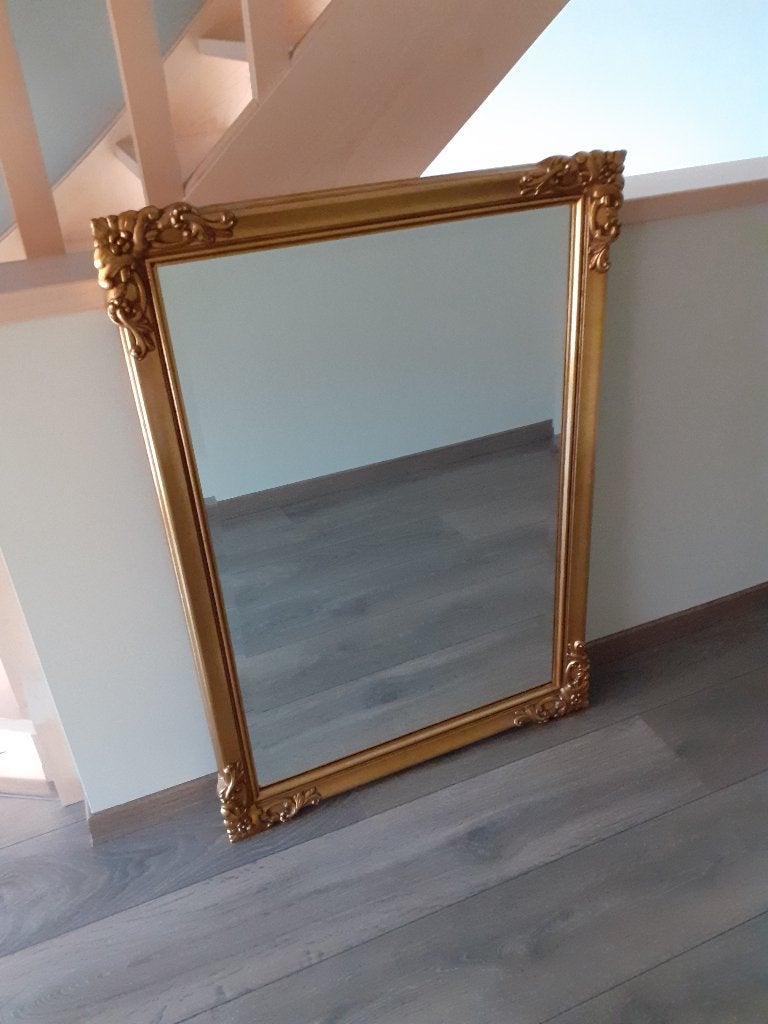Originele Vintage Deknudt Wandspiegel, Ophalen, Zo goed als nieuw, Minder dan 100 cm, Rechthoekig