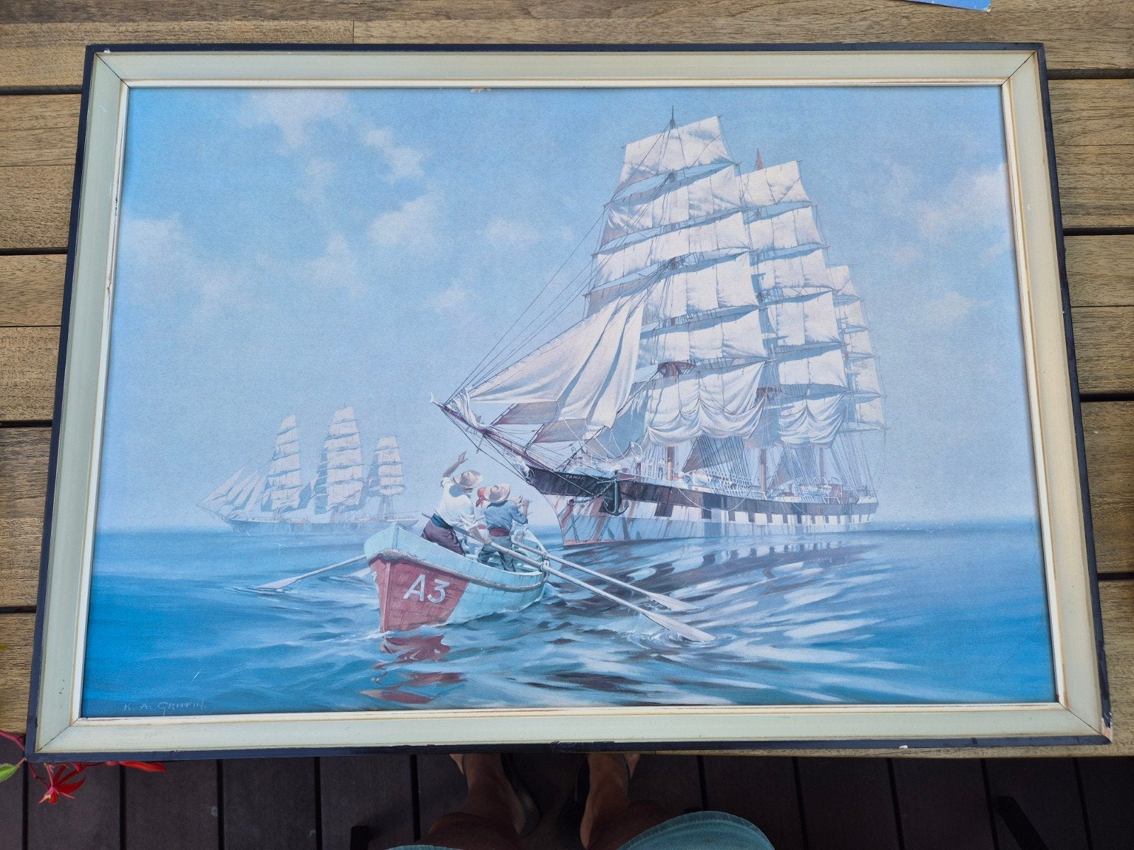 Prent van stalen volschip Tamar, Ophalen