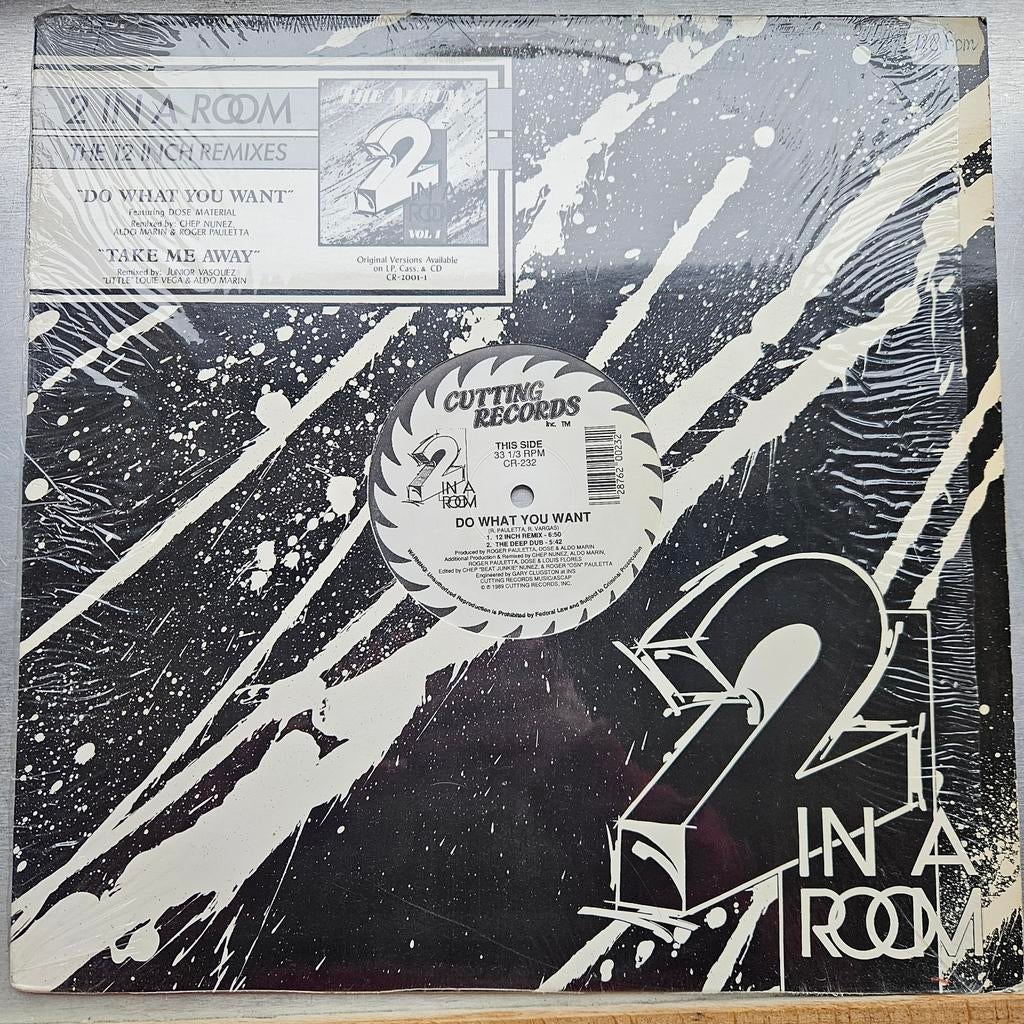 2 In A Room - Do What You Want / Take Me Away 12inch Maxi, Ophalen of Verzenden, 12 inch, Maxi-single