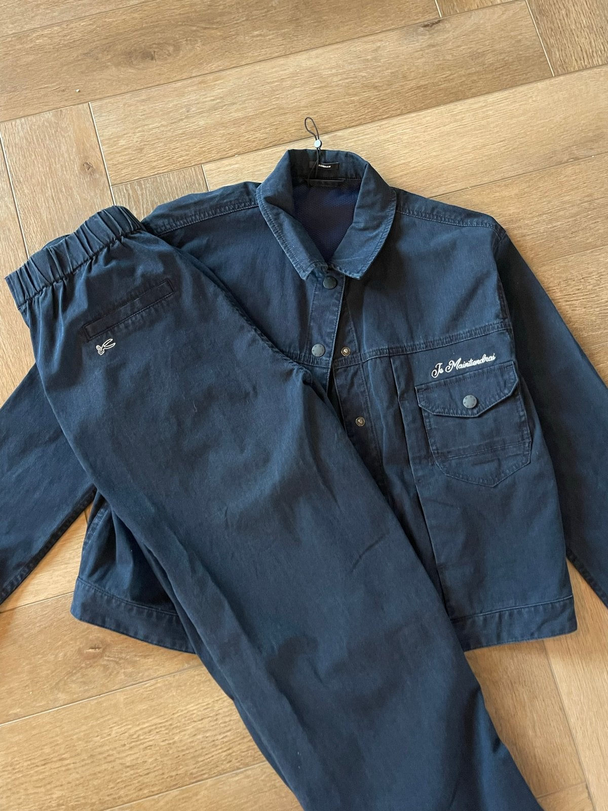 Denham spijkerjas en broek set - Maat S, Blauw, Nieuw, Ophalen of Verzenden, Maat 36 (S)