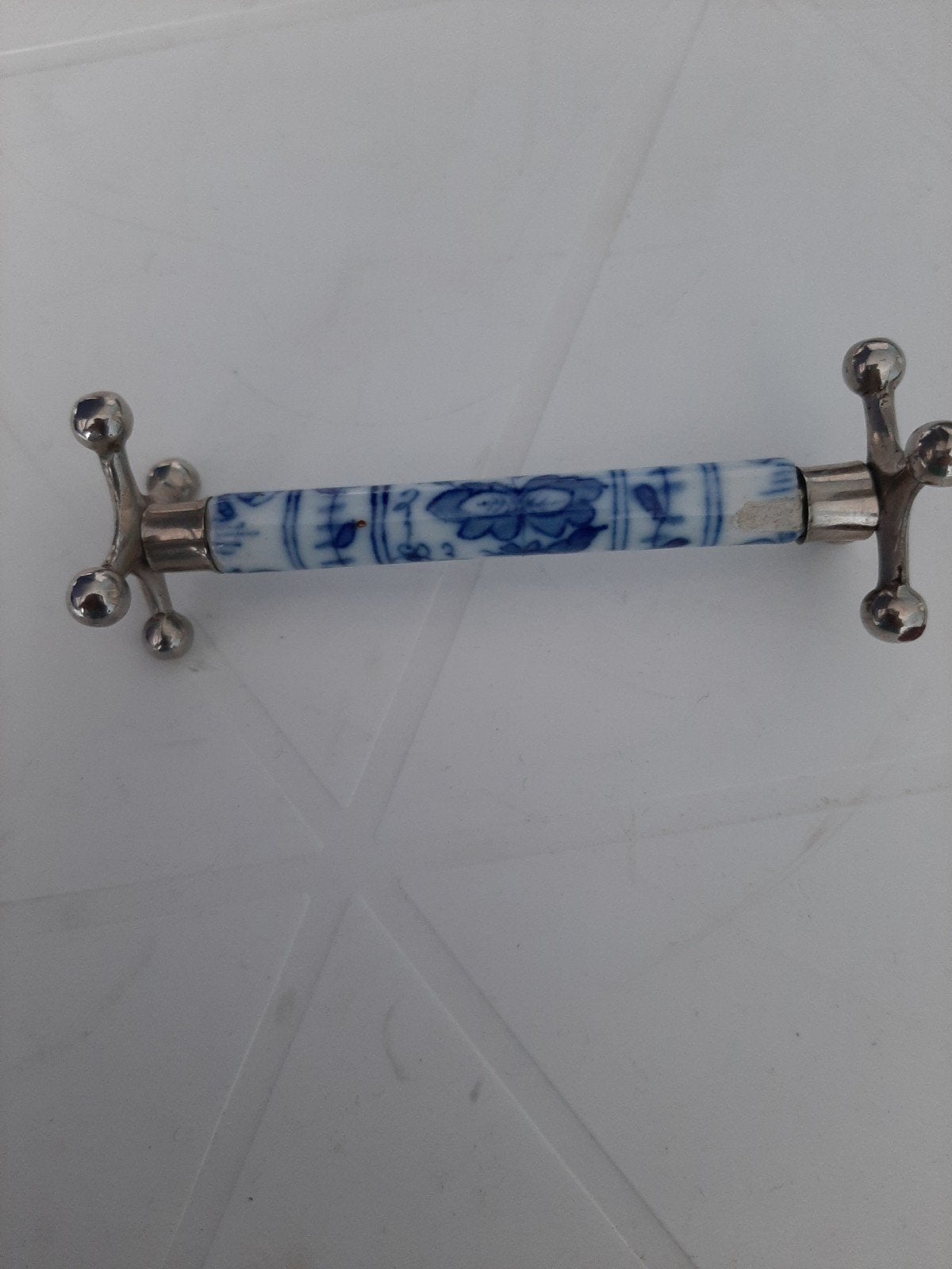 Antieke messenlegger met Delfts blauw decor, Antiek en Kunst, Ophalen of Verzenden