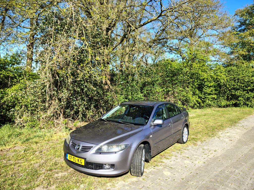 Mazda 6 2.3 Sport AUT 2006 Grijs, Auto's, Mazda, Android Auto, Automatische klimaatregeling, Centrale vergrendeling, Climate control