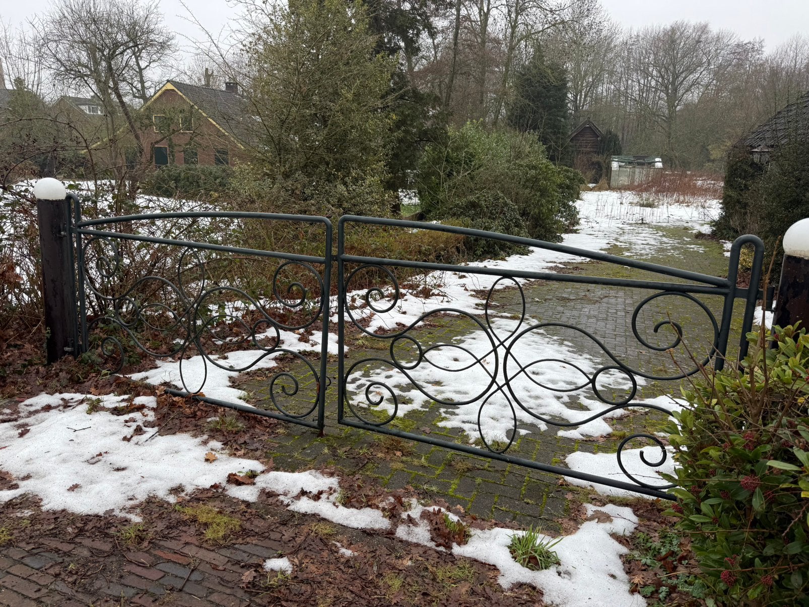 Sierhekwerk poort - 400 cm breed, Ophalen, Met poort, Gebruikt, X