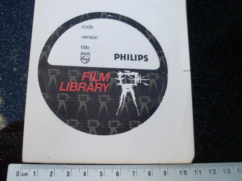 sticker philips film library code version title logo, Verzamelen, Stickers, Verzenden, Zo goed als nieuw, Merk