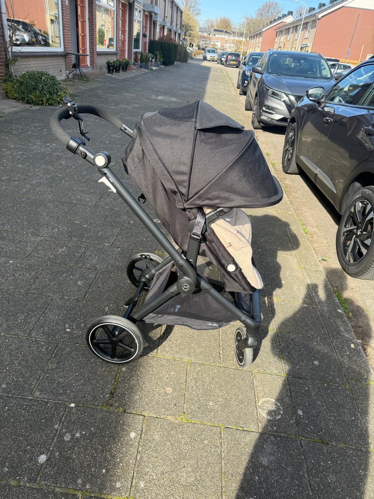 Cybex kinderwagen met reiswieg en voetenzak, Gebruikt, Combiwagen, Met reiswieg, Ophalen
