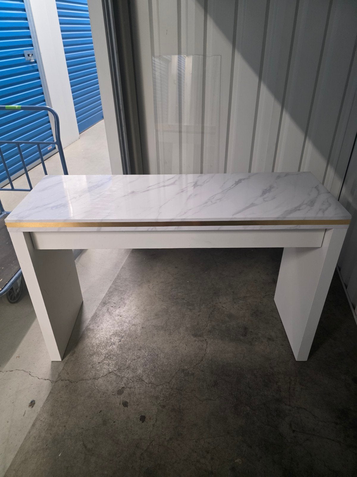 Ikea malm make up tafel marmerlook, Ophalen, 100 tot 150 cm, Modern, Elegant, Zo goed als nieuw