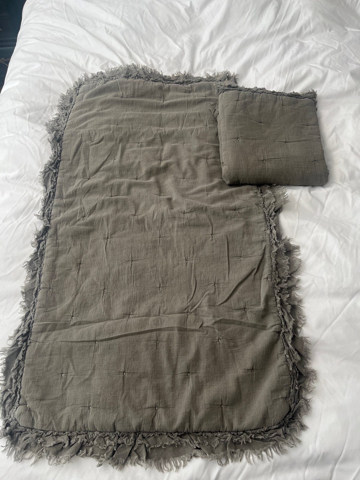 H&M Kussenhoezen  grijs 50/90 - Set van 2, Overige merken, Gebruikt, Wasbaar, Kussenhoes