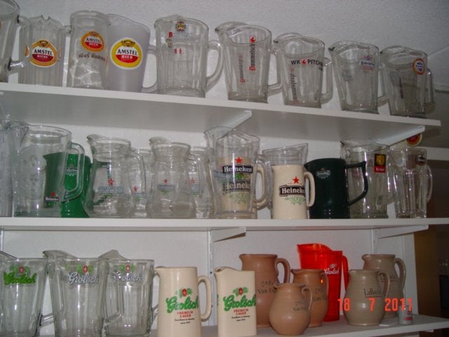 53 verschillende. Nederlandse pitchers en schenkkannen., Ophalen of Verzenden, Nieuw, Glas of Glazen, Overige merken