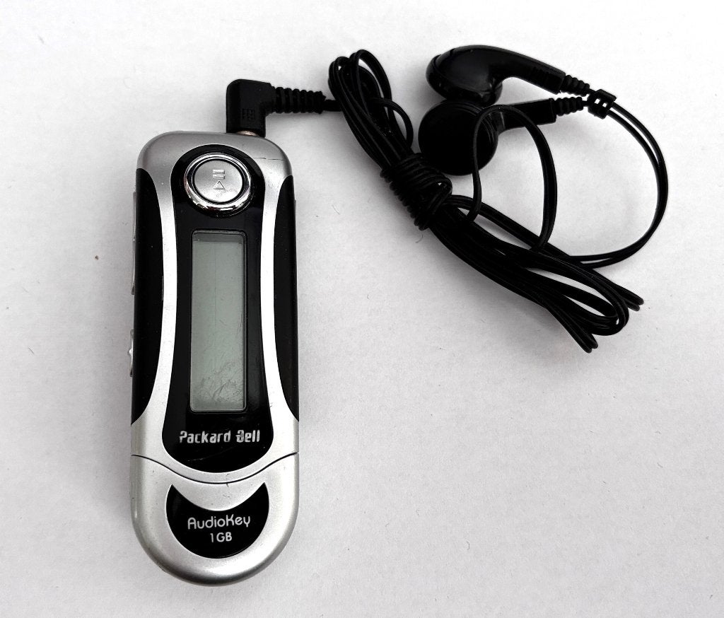 Retro Packard Bell AudioKey MP3-speler • 1GB • Luisterklaar, Ophalen, Gebruikt, Overige merken, Minder dan 2 GB