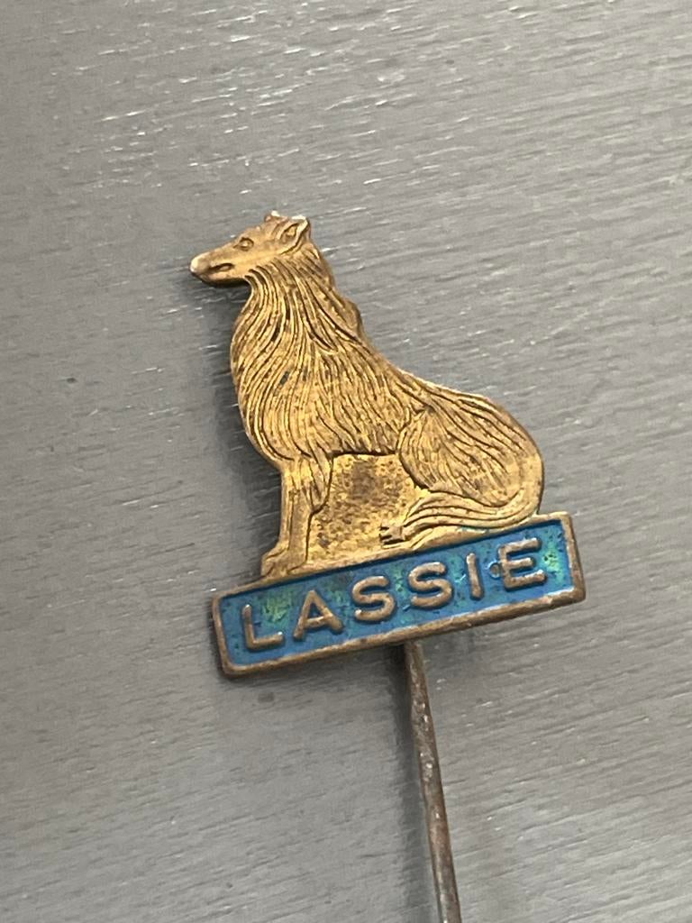 Vintage Lassie Speldje/Pin - Hond Figuur, Gebruikt, Ophalen of Verzenden, Speldje of Pin, Nvt