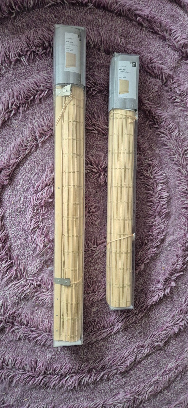 Bamboe roll ups  rolgordijnen houten latjes naturel Karwei, 90 cm, 180 cm, Karwei, Nieuw