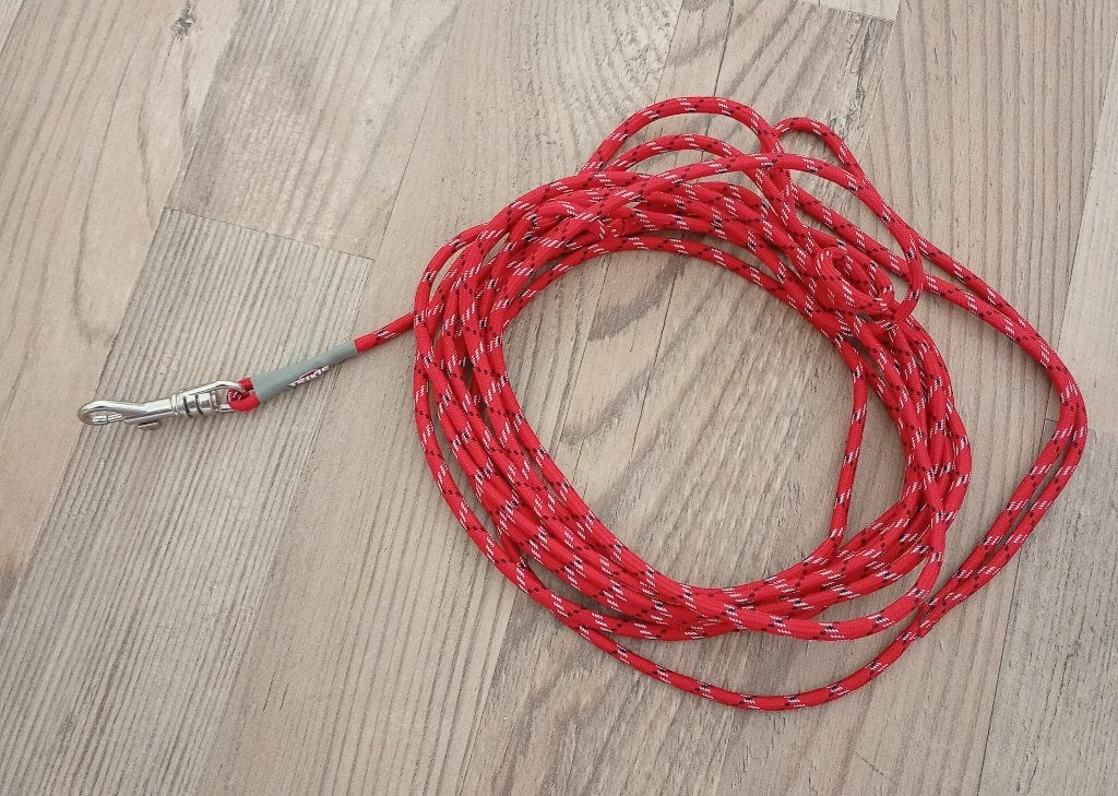 Trixie Junior Puppy- Sleeplijn Rood 4 meter, Dieren en Toebehoren, Ophalen, Zo goed als nieuw, Hondenriem