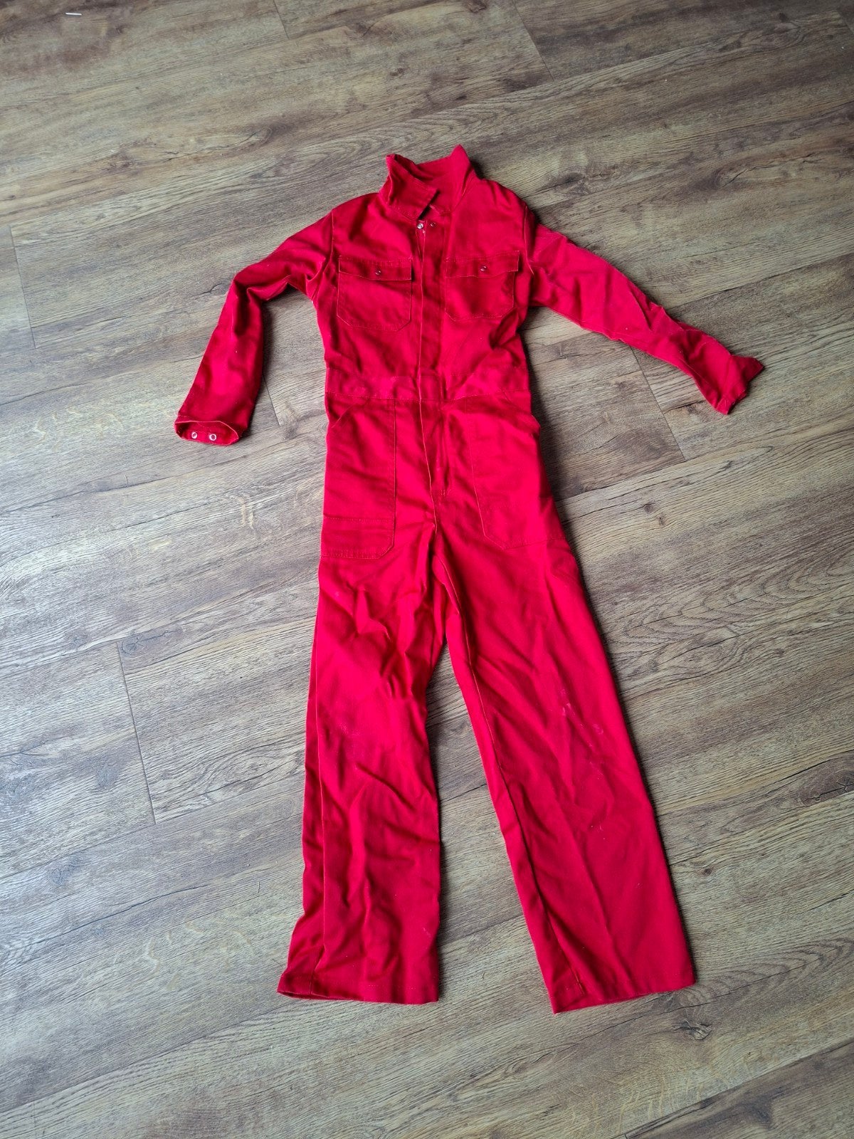 Rode kinderoverall maat 140, Ophalen of Verzenden, Gebruikt, Onbekend, Jongen of Meisje