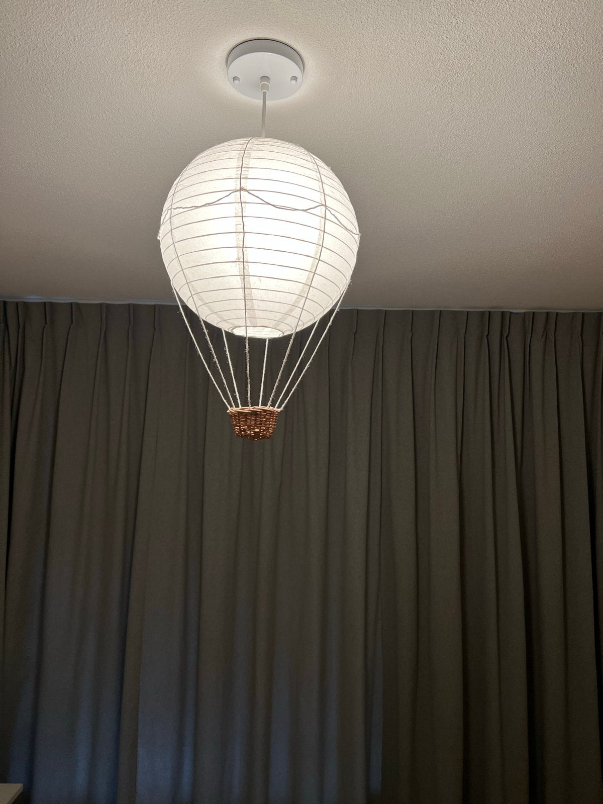 Lampion ballonlamp luchballonlamp voor kinderkamer, Ophalen of Verzenden, Zo goed als nieuw, Textiel, E27 (groot)