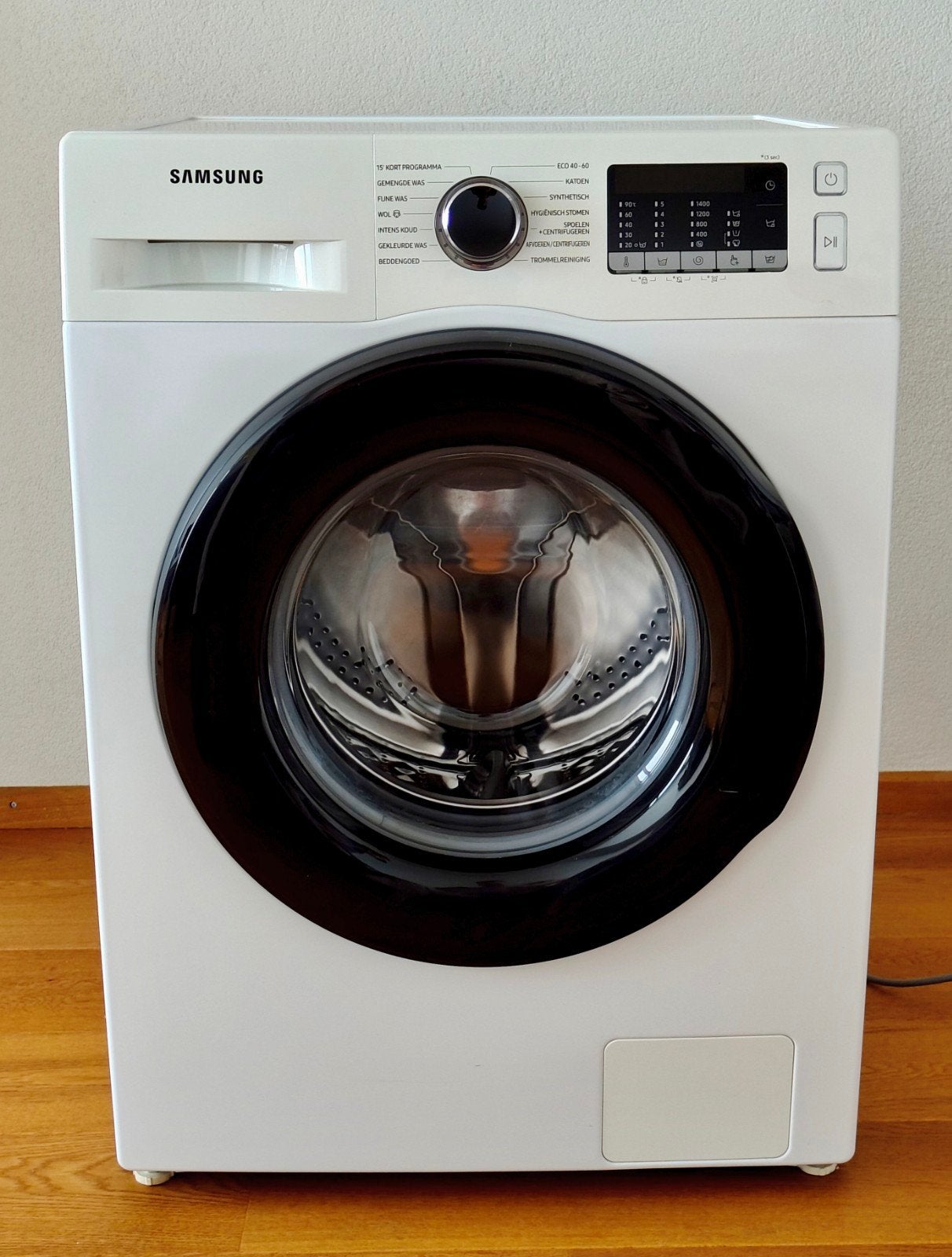 Samsung EcoBubble wasmachine 7 kg – WW70TA049AE, Ophalen, Gebruikt, Voorlader, 85 tot 90 cm