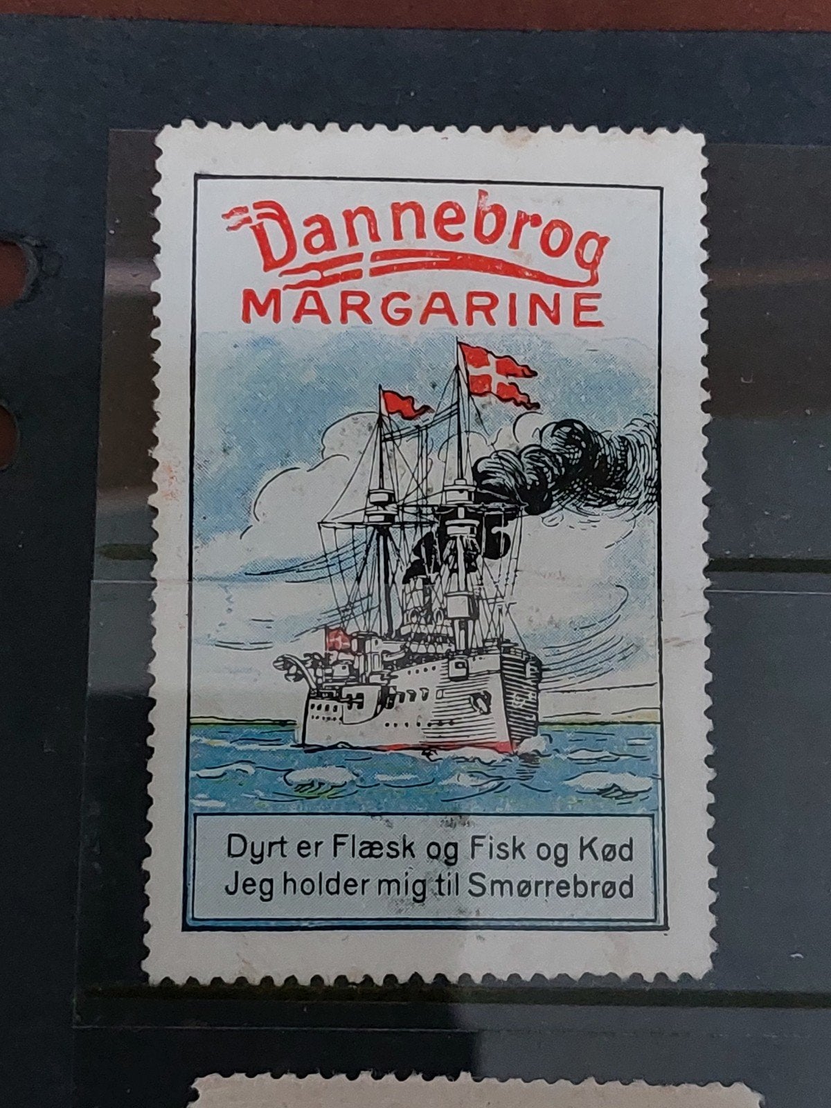 Denemarken Cinderella sluitzegel Dannebrog Margarine, Ophalen of Verzenden, Denemarken, Postfris
