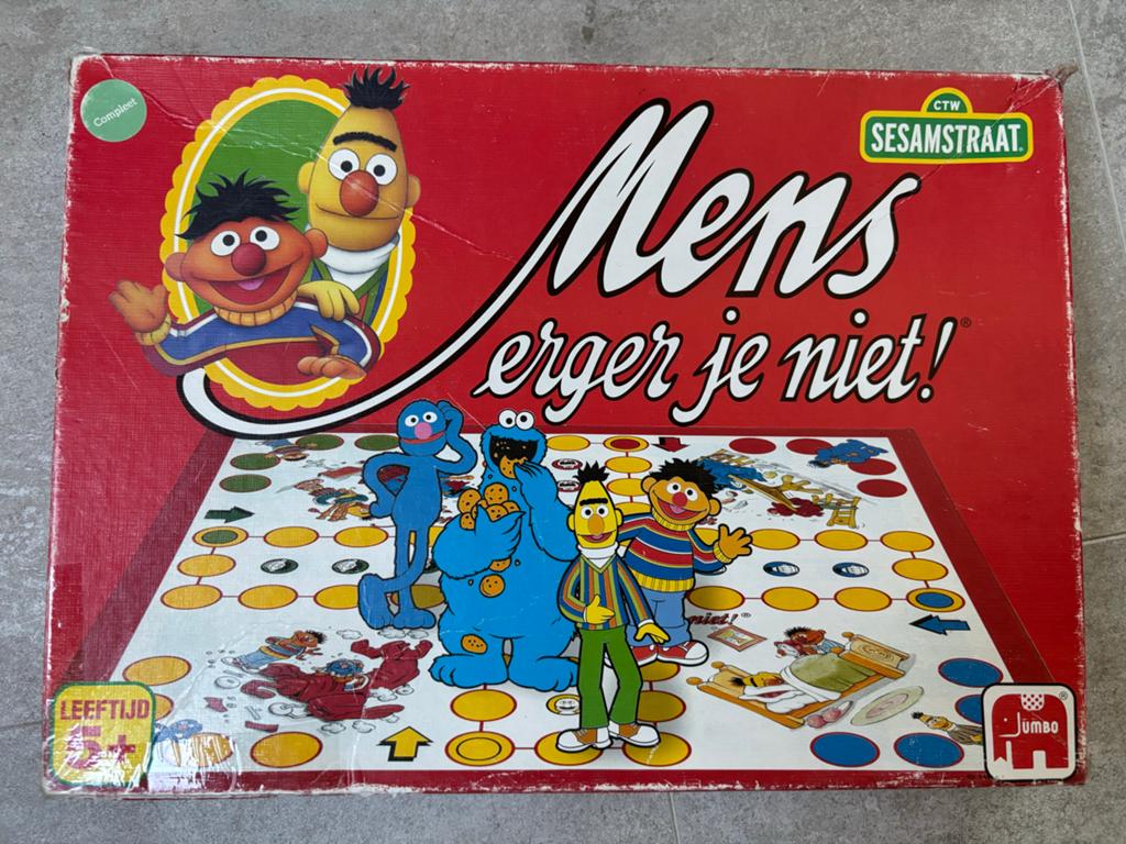 Mens Erger Je Niet! Sesamstraat - Jumbo Bordspel, Hobby en Vrije tijd, Drie of vier spelers, Ophalen of Verzenden, Gebruikt
