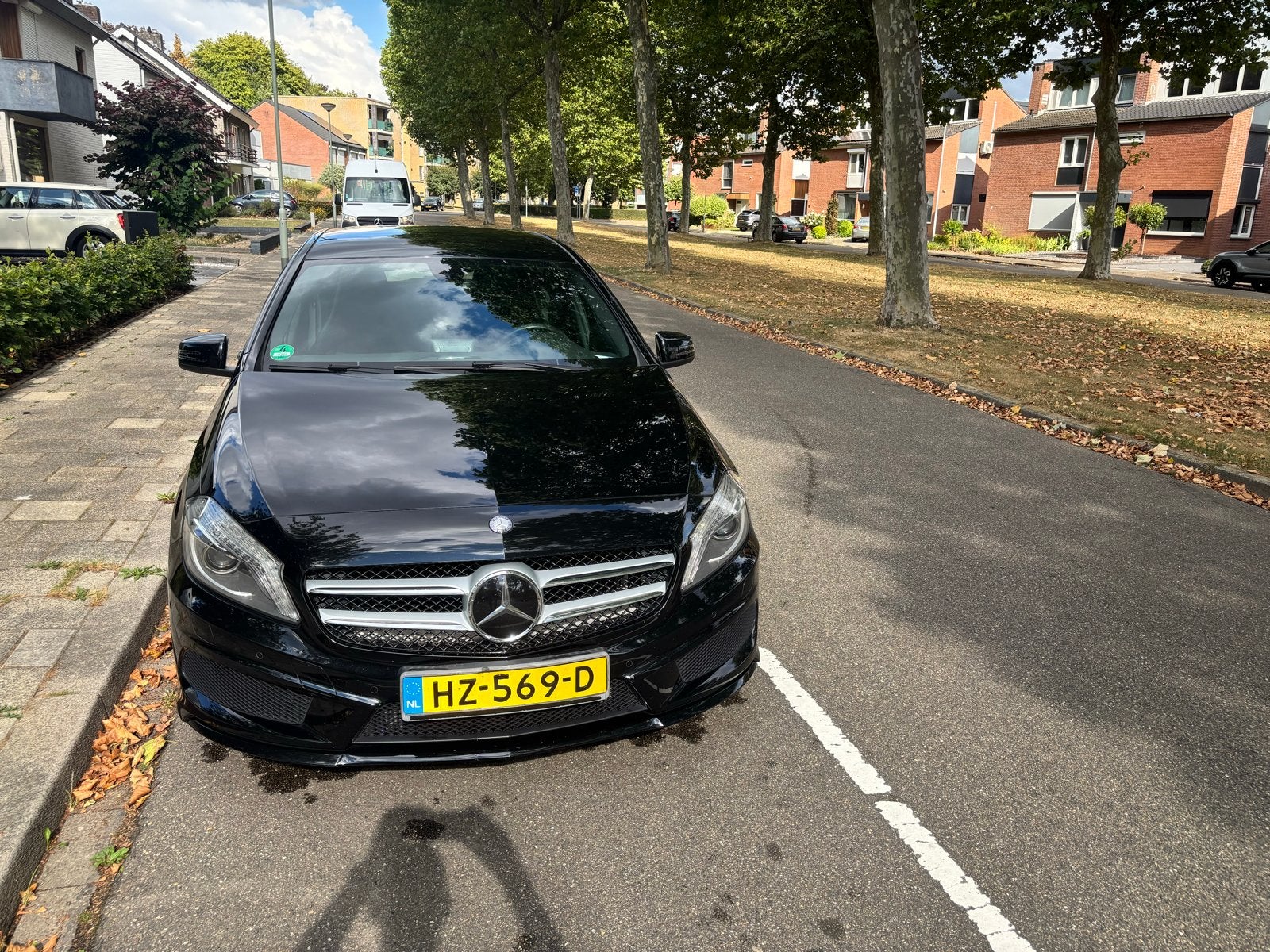 Mercedes-Benz A180 AMG Line | 2014 | 112.000 km | zwart, Auto's, Mercedes-Benz, Voorwielaandrijving, Zwart, 4 cilinders, 1200 kg