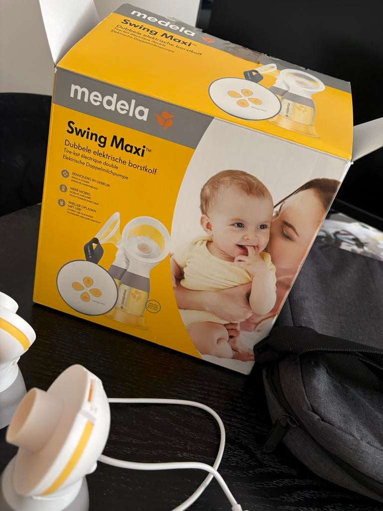Medela Swing Maxi Dubbele Elektrische Borstkolf, Ophalen of Verzenden, Gebruikt