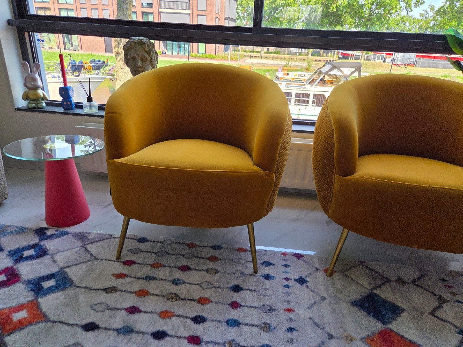 2 x BOLD MONKEY So Curvy Lounge Chair, Huis en Inrichting, Ophalen, Zo goed als nieuw, Metaal, 50 tot 75 cm