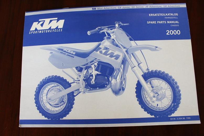 KTM 50 SX JR SR 2000 parts catalogue chassis Adventure, Ophalen of Verzenden, Overige merken