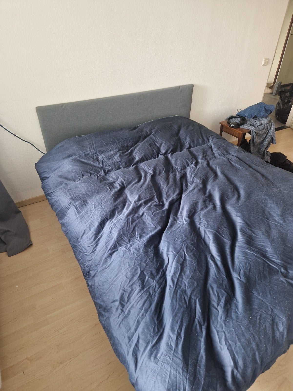 Boxspring 160x200 met complete beddengoed set en lampjes, Ophalen, Gebruikt, Tweepersoons, 200 cm