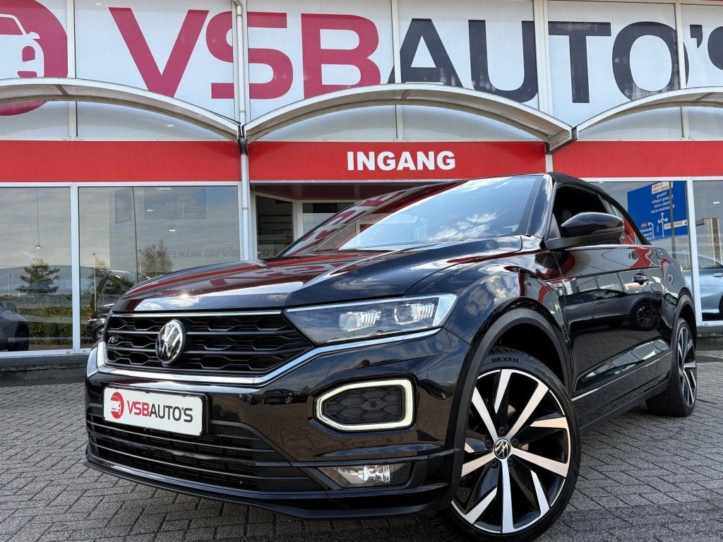 Volkswagen T-ROC CABRIO 1.5 TSI ACT. 150PK AUT. R-LINE CABRI, Auto's, Automaat, Huisgarantie, Zwart, Leder