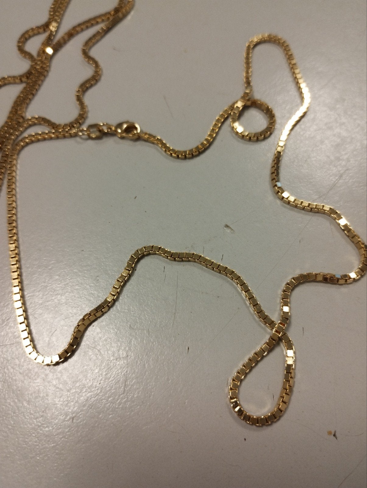 gouden Venetiaanse schakel ketting 18 kr goud double', Verzenden, Nieuw, Goud