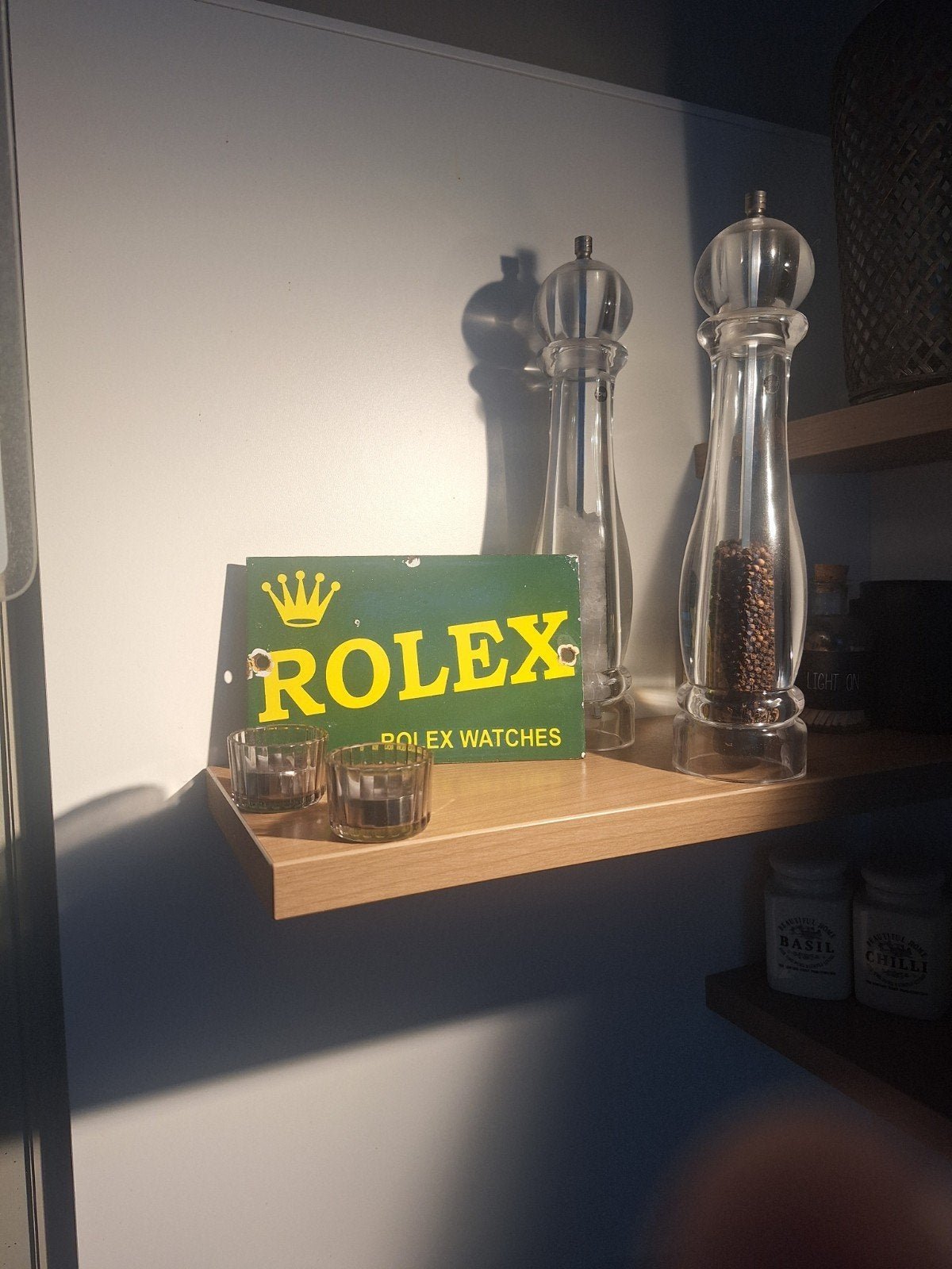 Prachtig Zeldzaam Rolex Emaille Reclamebord, Ophalen of Verzenden