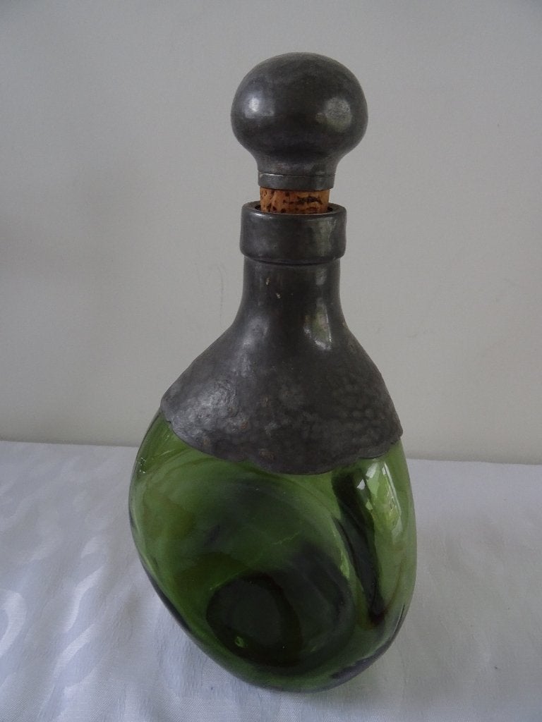 Dutch design Gero fles karaf driehoek tin beslag whisky, Ophalen of Verzenden, Huis en Inrichting
