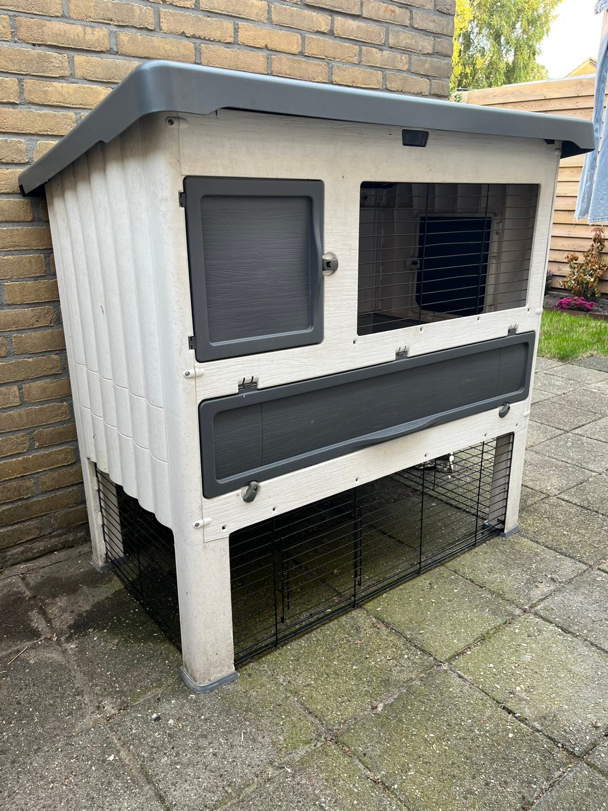Ferplast Grand Lodge 120 Konijnenhok, Ophalen, 110 cm of meer, 60 tot 90 cm, Zo goed als nieuw