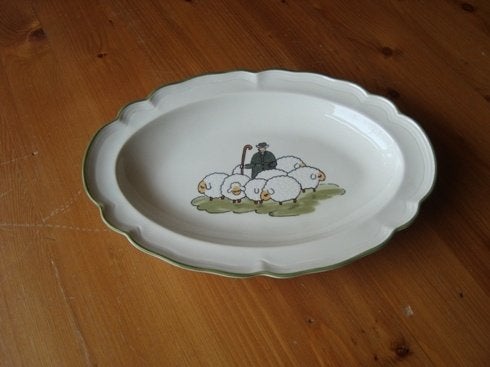 Schaal Schaapjes servies, Info@detagrijn.com, Overige materialen, Overige merken, Nieuw