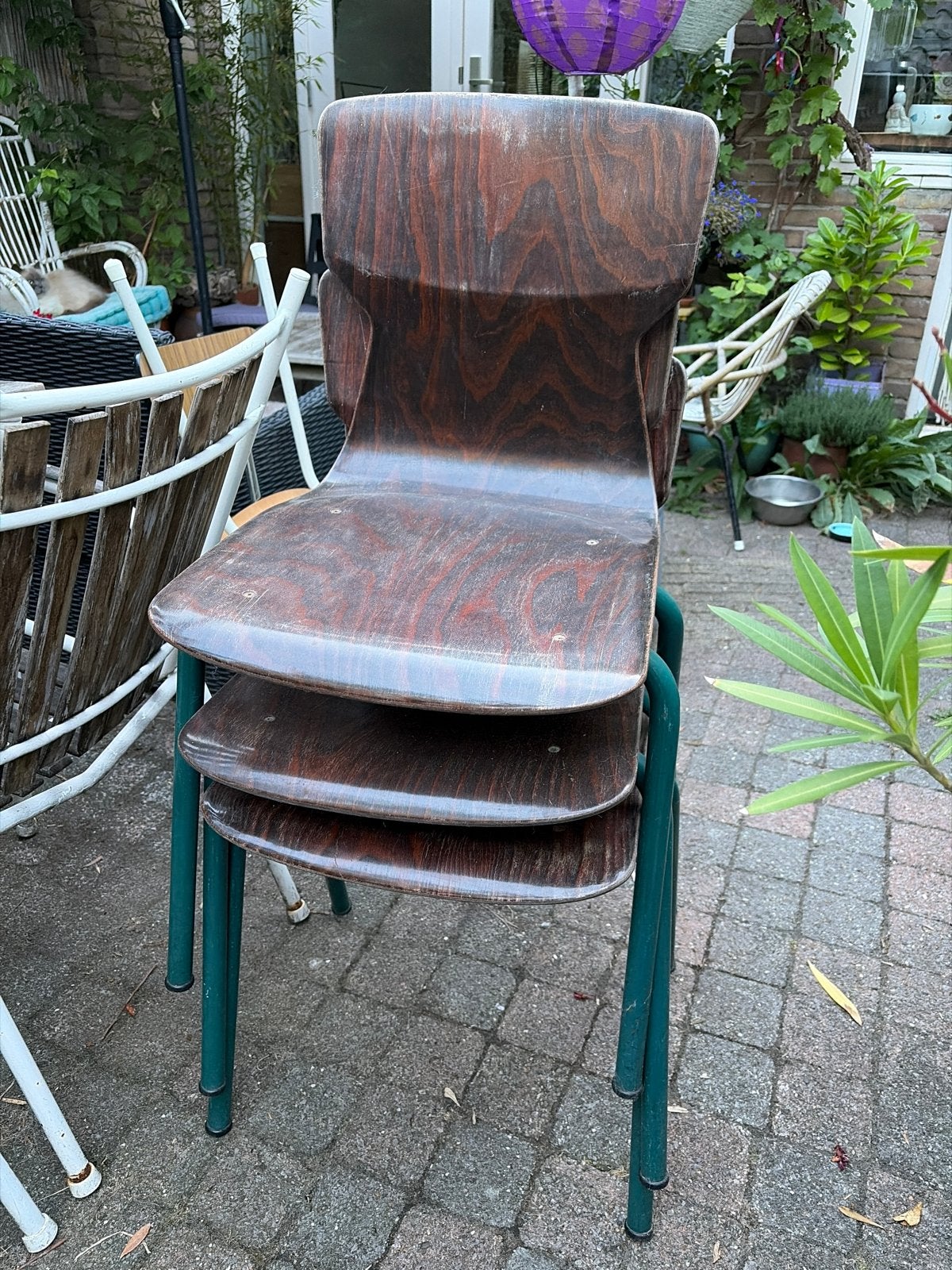 Set van 3 vintage schoolstoelen - Obo Eromes, Ophalen