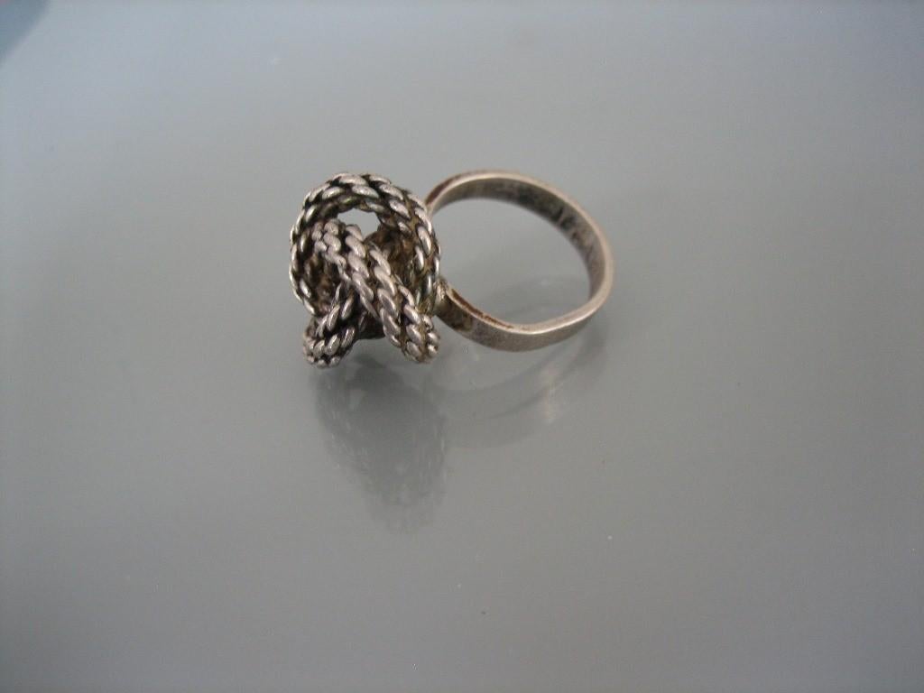 Vintage Zilveren Knoopring 2e Gehalte Zilver (835), Verzenden, Zilver, Ring